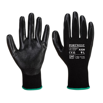 A320 Nitrile Foam Work Gloves Dexti-Grip Gloves Black, Large- Bannav S Bannav LLC